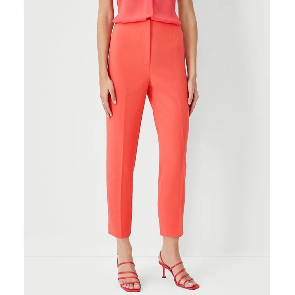 NWT Ann Taylor Lana Slim Pant Bright Dahlia 0